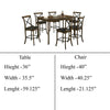 Bien 7pc Counter Height Table Set with 6 Espresso Faux Leather Chairs BM330399