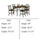 Bien 7pc Counter Height Table Set with 6 Espresso Faux Leather Chairs BM330399