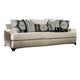 Maine 2pc Sofa and Loveseat Set 8 Throw Pillows Ivory Chenille BM330417