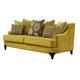 Visco 2pc Sofa Loveseat Set 8 Throw Pillows Rivet Trim Gold Yellow BM330423