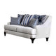 Eton 2pc Sofa and Loveseat Set 12 Throw Pillows Light Gray Chenille