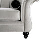 Avin 2pc Sofa and Loveseat Set Bolster Pillows Pewter Gray Chenille BM330430