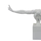 Accent Decor Male Athlete Statuette Modern White Resin 31 Inch BM330950
