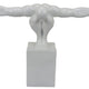 Accent Decor Male Athlete Statuette Modern White Resin 31 Inch BM330950