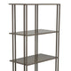 Bush Plant Display Stand Modern 4 Tier Gray Metal Finish 38 Inch