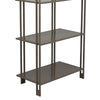 Bush Plant Display Stand Modern 4 Tier Gray Metal Finish 38 Inch