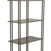 Bush Plant Display Stand Modern 4 Tier Gray Metal Finish 38 Inch
