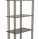 Bush Plant Display Stand Modern 4 Tier Gray Metal Finish 38 Inch