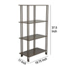 Bush Plant Display Stand Modern 4 Tier Gray Metal Finish 38 Inch