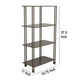 Bush Plant Display Stand Modern 4 Tier Gray Metal Finish 38 Inch