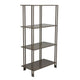 Bush Plant Display Stand, Modern 4 Tier Gray Metal Finish, 38 Inch