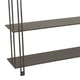 Bush Plant Display Stand Modern 3 Tier Gray Metal Finish 32 Inch