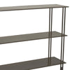 Bush Plant Display Stand Modern 3 Tier Gray Metal Finish 32 Inch