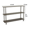 Bush Plant Display Stand Modern 3 Tier Gray Metal Finish 32 Inch