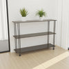 Bush Plant Display Stand, Modern 3 Tier Gray Metal Finish, 32 Inch