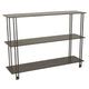 Bush Plant Display Stand, Modern 3 Tier Gray Metal Finish, 32 Inch