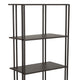 Bush Plant Display Stand Modern 4 Tier Brown Metal Finish 38 Inch