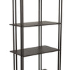 Bush Plant Display Stand Modern 4 Tier Brown Metal Finish 38 Inch