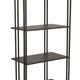Bush Plant Display Stand Modern 4 Tier Brown Metal Finish 38 Inch