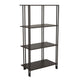 Bush Plant Display Stand, Modern 4 Tier Brown Metal Finish, 38 Inch