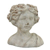 Accent Planter, Italian Style Female Bust Sculpture Ivory Terracotta