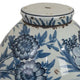 Accent Ginger Jar with Lid, Blue and White Ceramic, Floral Pattern