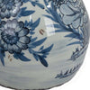 Accent Ginger Jar with Lid Blue and White Ceramic Floral Pattern BM330965