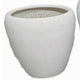 Garden Planter Set of 2 Modern Bowl Shaped Flower Pot White Ceramic BM330967