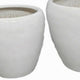 Garden Planter Set of 2 Modern Bowl Shaped Flower Pot White Ceramic BM330967