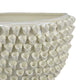 Modern Decorative Bowl 3D Texture Embellished White Ceramic 14 Inch BM330968