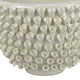 Modern Decorative Bowl 3D Texture Embellished White Ceramic 14 Inch BM330968
