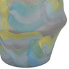 Accent Flower Vase Brushstroke Pattern Blue Yellow Ceramic 10 Inch BM330969