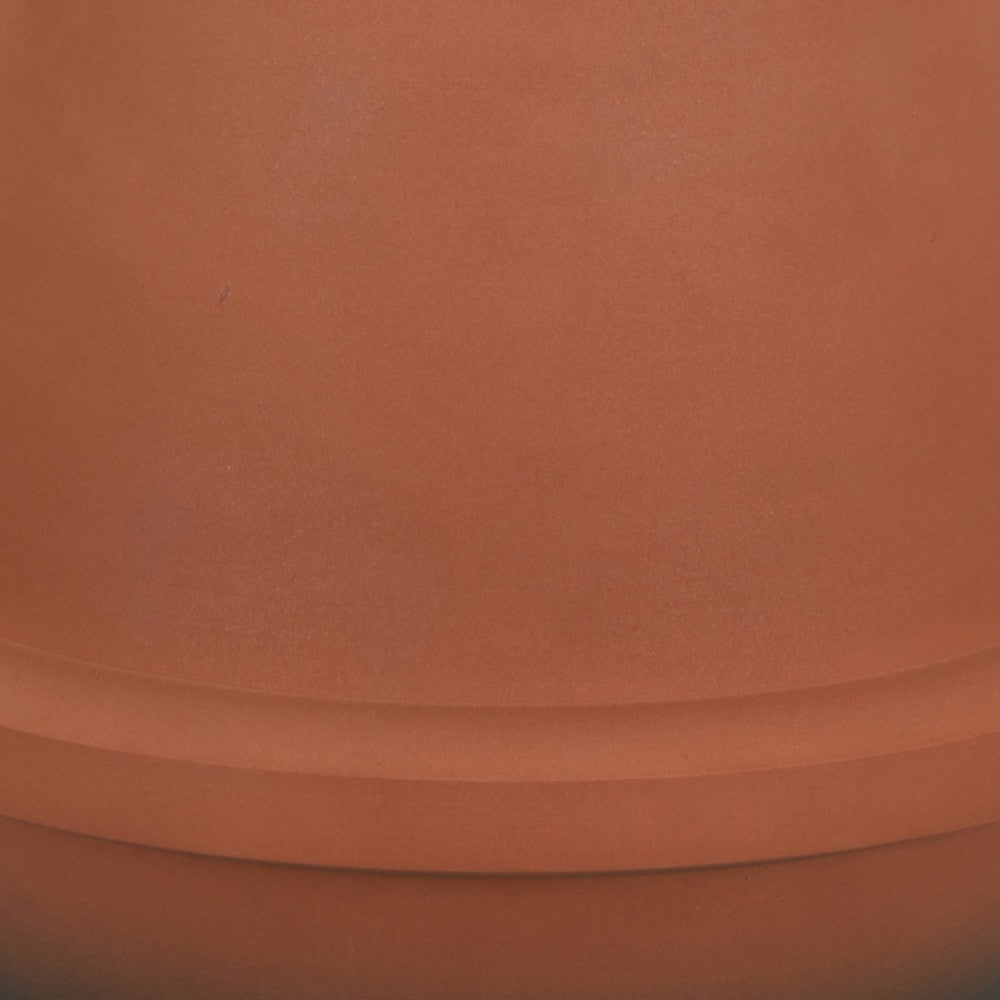 Decorative Flower Vase Terracotta Inspired Orange Ceramic 10 Inch BM330971
