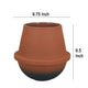 Decorative Flower Vase Terracotta Inspired Orange Ceramic 10 Inch BM330971