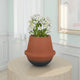 Decorative Flower Vase, Terracotta Inspired Orange Ceramic 10 Inch