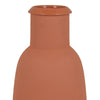 Decorative Flower Vase Terracotta Inspired Orange Ceramic 15 Inch BM330972