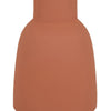 Decorative Flower Vase Terracotta Inspired Orange Ceramic 15 Inch BM330972