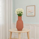 Decorative Flower Vase, Terracotta Inspired Orange Ceramic 15 Inch