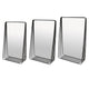 3pc Decorative Wall Mirror with Shelf Set Black Metal Rectangular BM330980