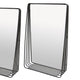 3pc Decorative Wall Mirror with Shelf Set Black Metal Rectangular BM330980