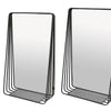 3pc Decorative Wall Mirror with Shelf Set Black Metal Rectangular BM330980