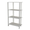 Plant Display Stand White Metal 4 Shelves Modern Style 38 Inch BM330990