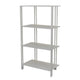 Plant Display Stand White Metal 4 Shelves Modern Style 38 Inch BM330990