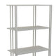 Plant Display Stand White Metal 4 Shelves Modern Style 38 Inch BM330990