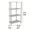 Plant Display Stand White Metal 4 Shelves Modern Style 38 Inch BM330990