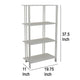 Plant Display Stand White Metal 4 Shelves Modern Style 38 Inch BM330990