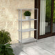 Plant Display Stand White Metal 4 Shelves Modern Style 38 Inch BM330990