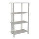 Plant Display Stand, White Metal, 4 Shelves, Modern Style, 38 Inch