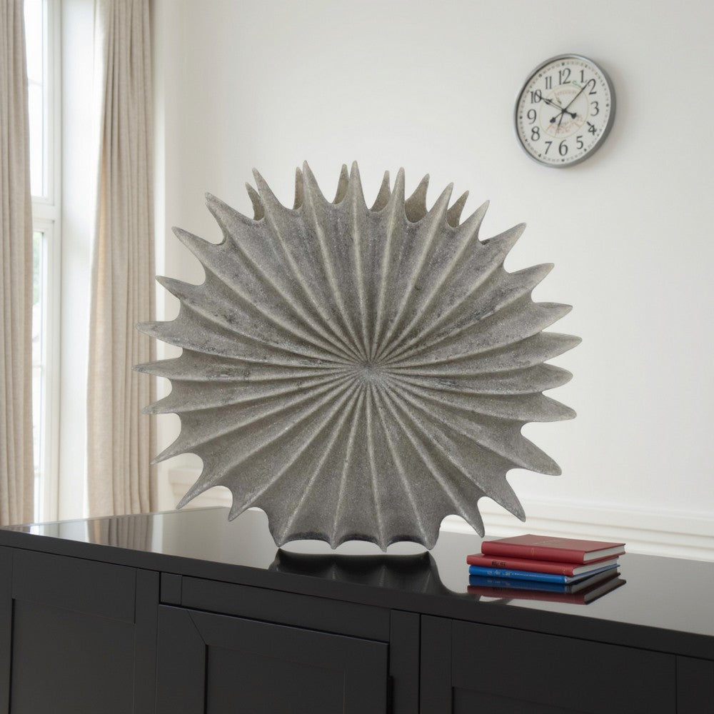 Wink Accent Vase Sea Urchin Gray Resin Statuette Modern 20 Inch