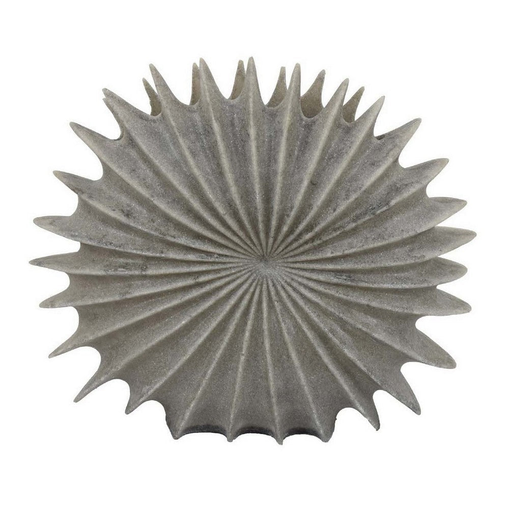 Wink Accent Vase, Sea Urchin Gray Resin Statuette, Modern 20 Inch